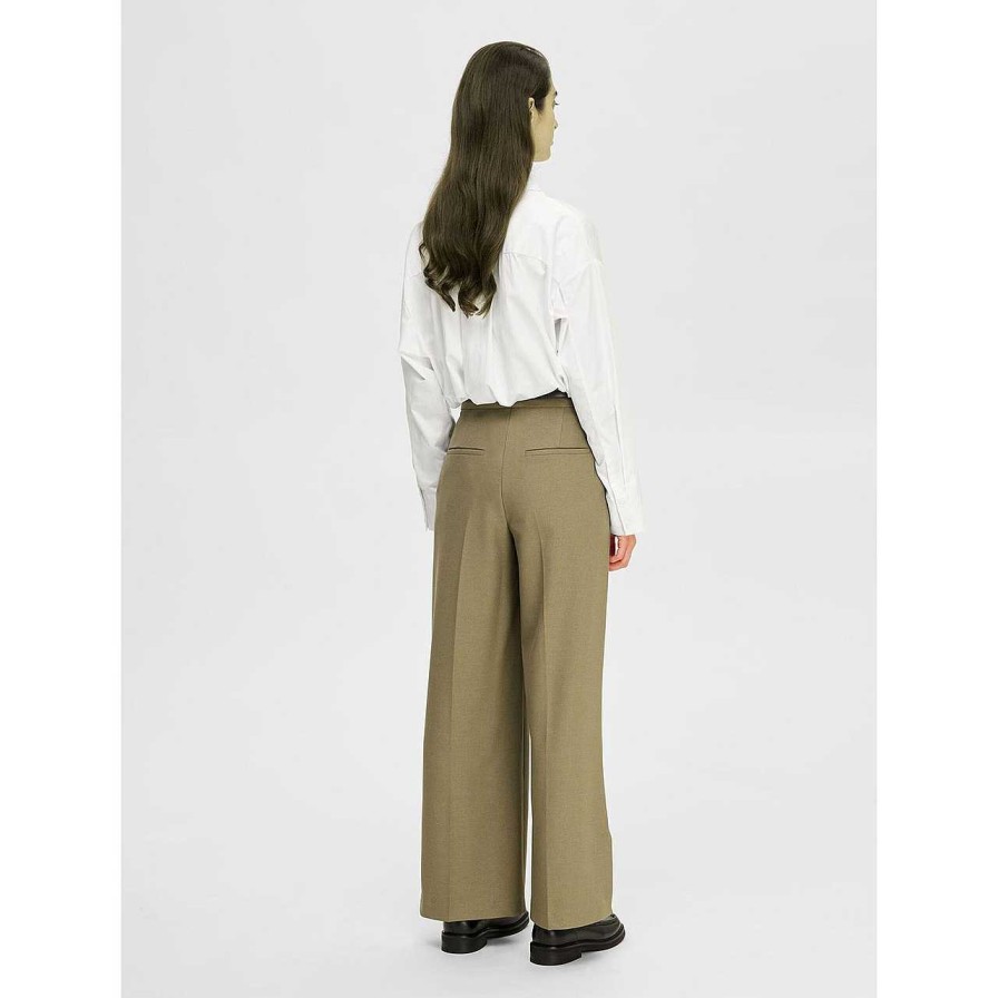 Clothing Selected Femme | Mina Pants Dusky Green