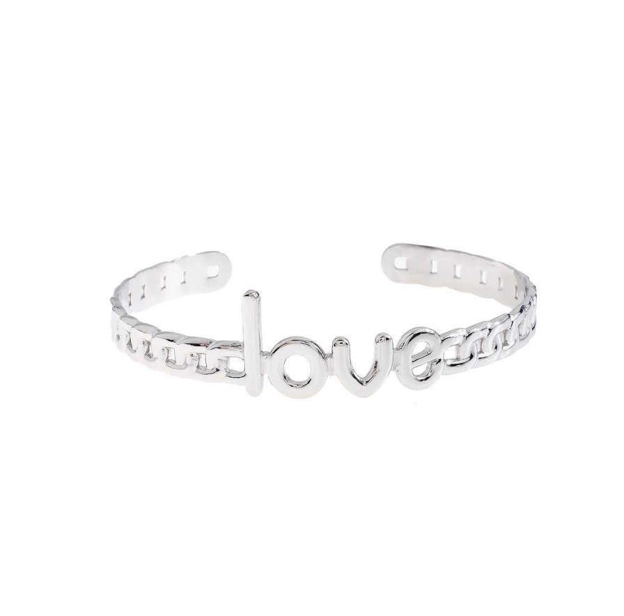 Accessories La Garçonne Bijoux | Love Bangle Stainless Steel Silver