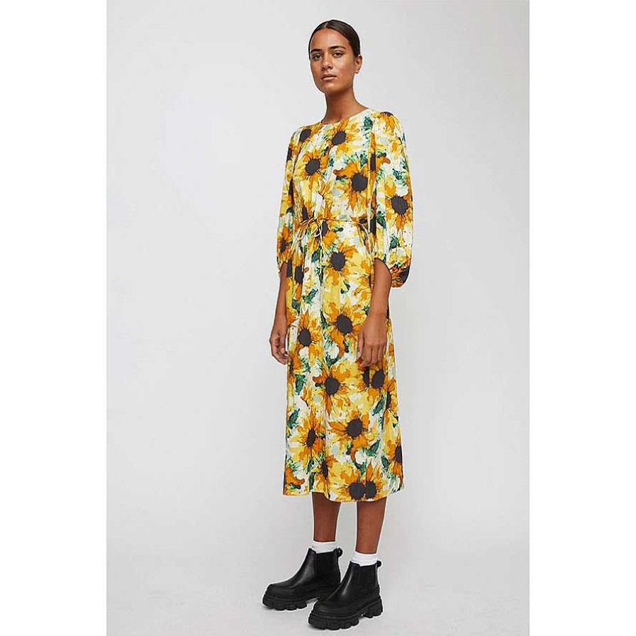 Clothing Just Female | Smooth Dress Sunflower Yellow Art