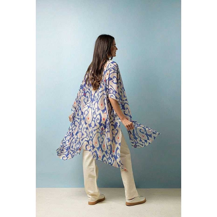 Clothing One Hundred Stars | Ikat Cobalt Throw