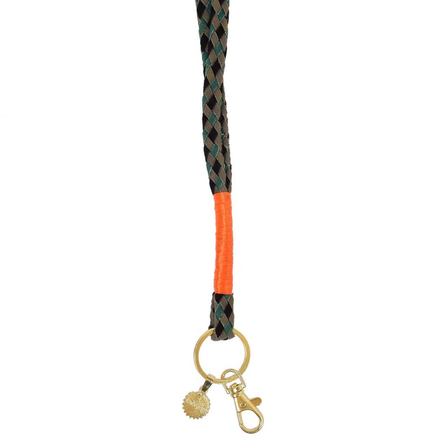 Accessories La Garçonne Accessoires | Lanyard Black Olive Green