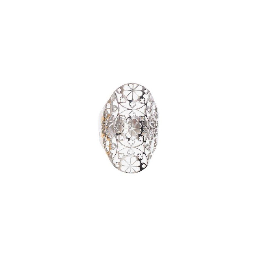 Accessories La Garçonne Bijoux | Ornament Finger Ring Stainless Steel Silver