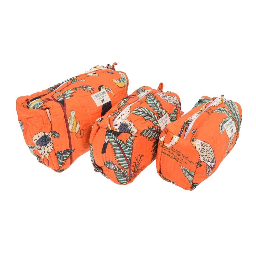 Bags Le Trésor Du Monde | Jungle Small Necessaire Orange