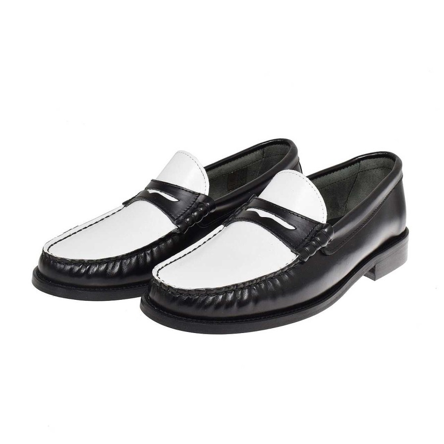 Shoes La Garçonne | Brenda Loafers Black White