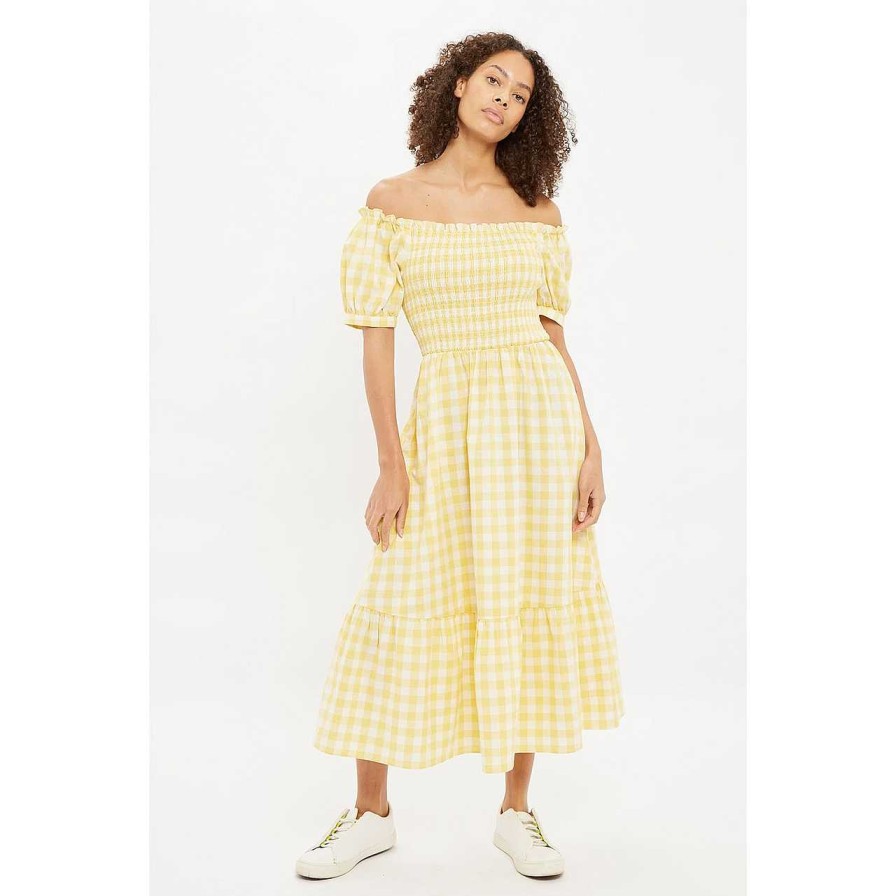 Clothing Louche | Babette Midi Dress Yellow