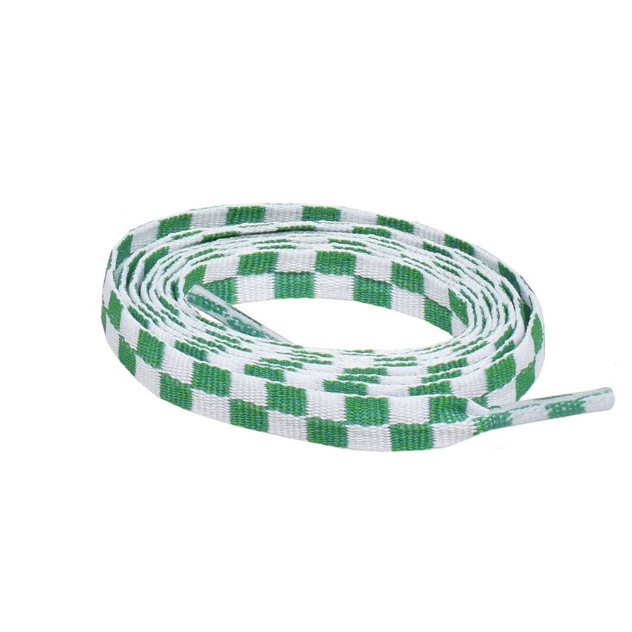 Accessories Voila | Shoelace Checkered Green / White