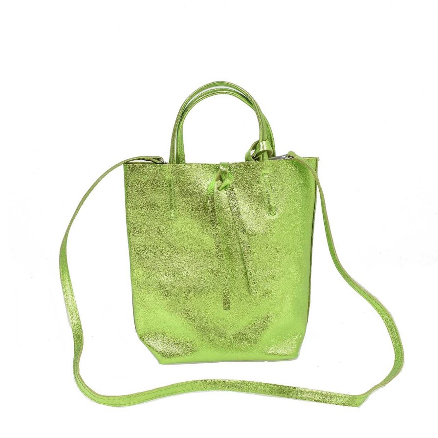 Bags La Garçonne Accessoires | Daphne Metallic Bag Verde Mela