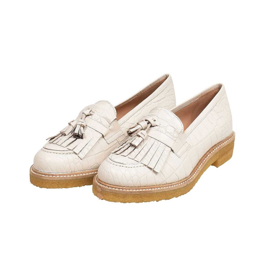 Shoes La Garçonne | Loafers A5058 Bone