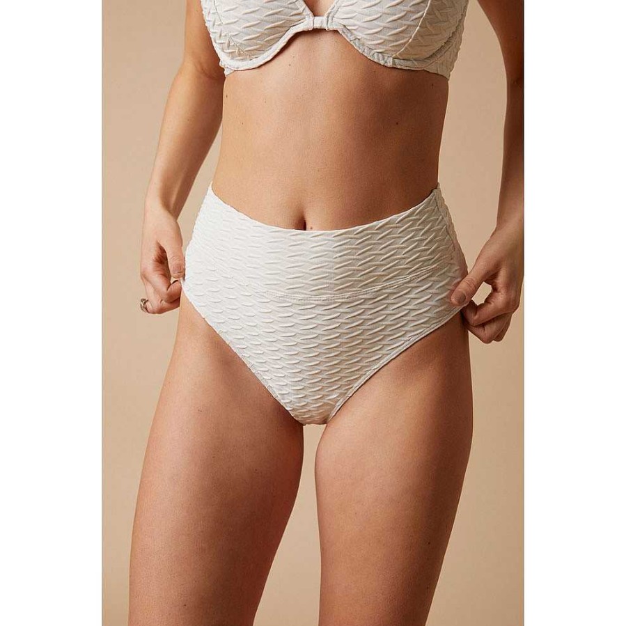 Clothing Paula | Seaweed Wave Bikini Bottom Ivory