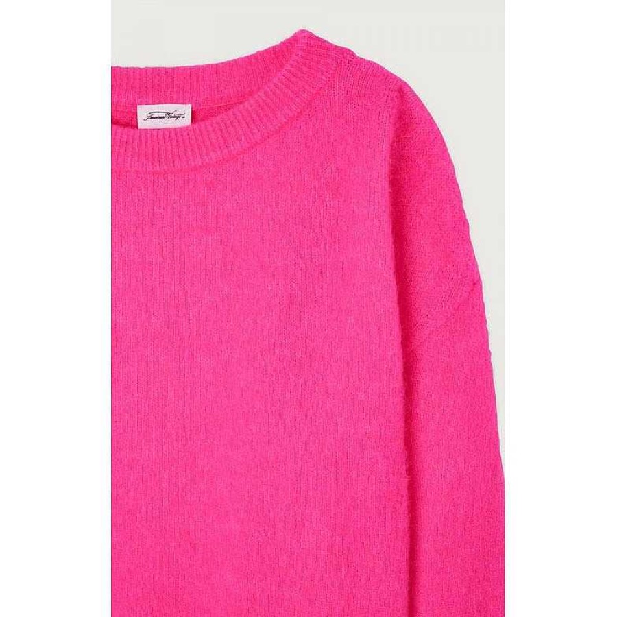 Clothing American Vintage | Vitow Pullover Fluorescent Pink Melange