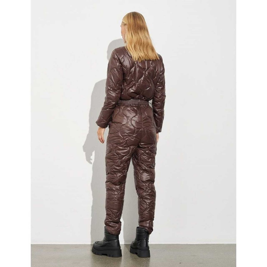 Clothing Global Funk | Elaine-G Ferry Ski Suit Overall Brown