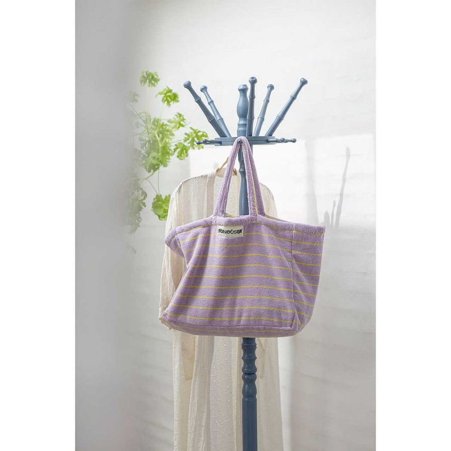 Bags Bongusta | Naram Weekend Bag Lilac & Neon Yellow