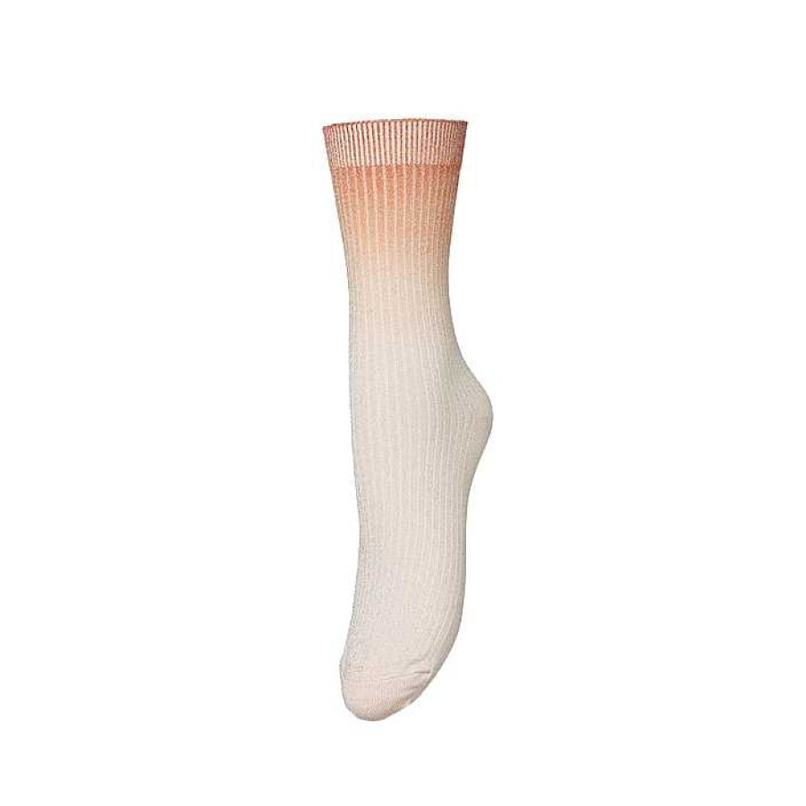 Accessories Becksöndergaard | Gradiant Glitter Socks Peach Whip Pink