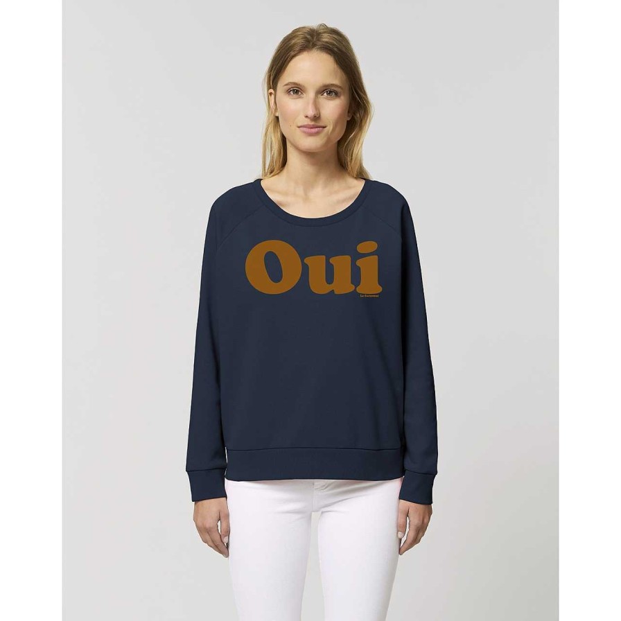 Clothing La Garçonne Vetements | Oui Sweater Raglan French Navy