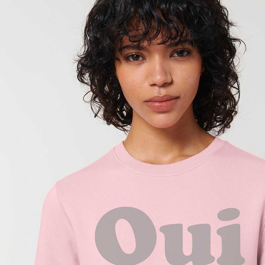 Clothing La Garçonne Vetements | Oui Sweater Cotton Pink