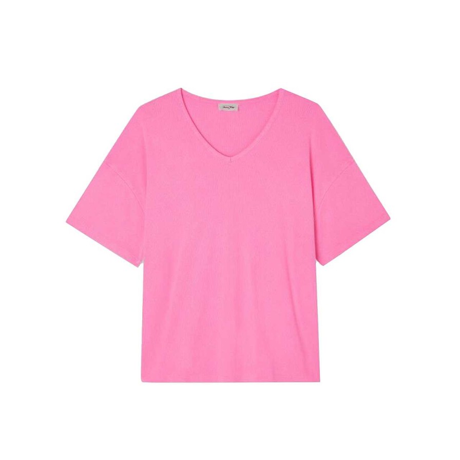 Clothing American Vintage | Zelym T-Shirt Fluorescent Pink