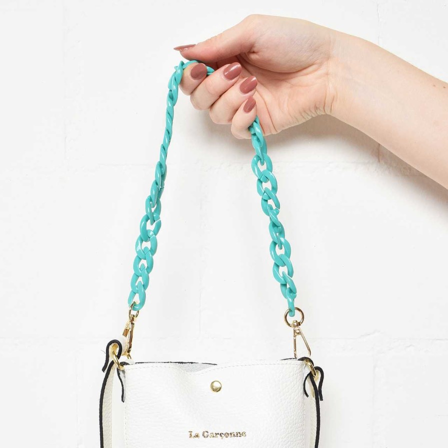 Bags La Garçonne Accessoires | Monroe Mini Bag Chain Turquoise