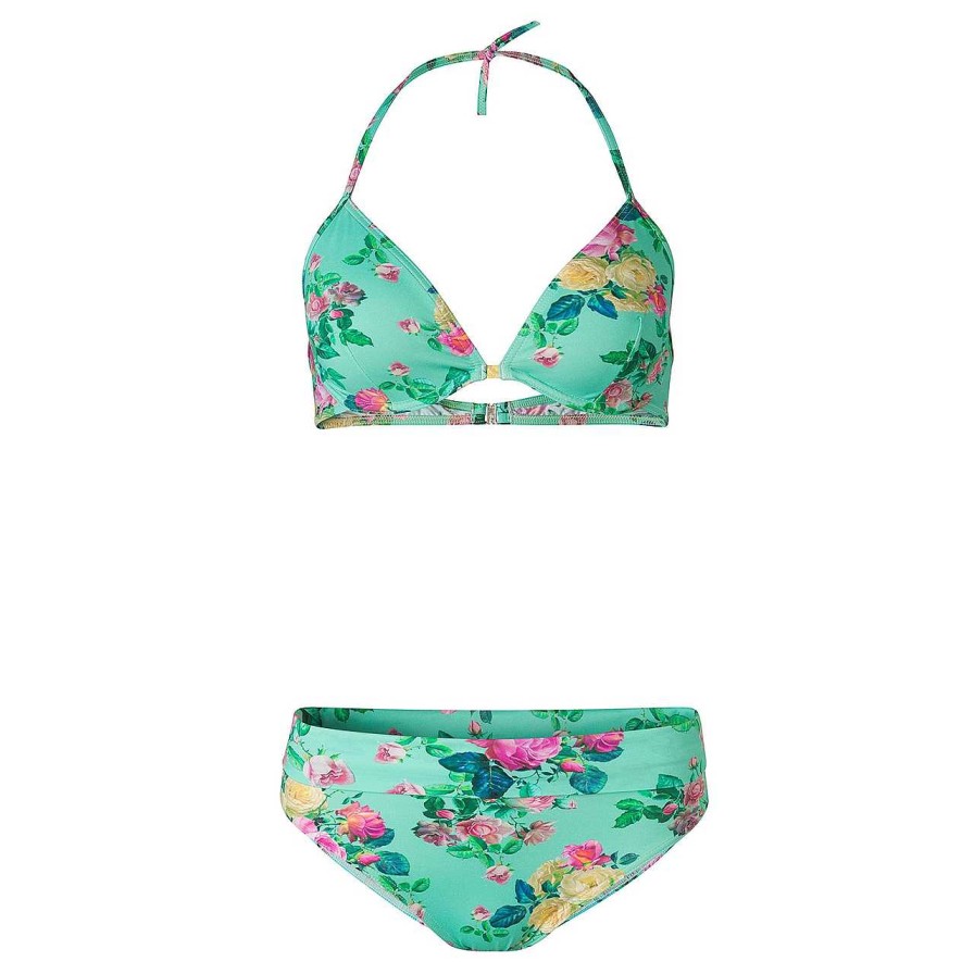 Clothing Paula | Stromboli Bikini Aqua Roses