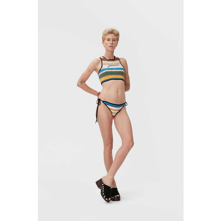 Clothing Ganni | Bikini Bottoms Beach Stripe Multi