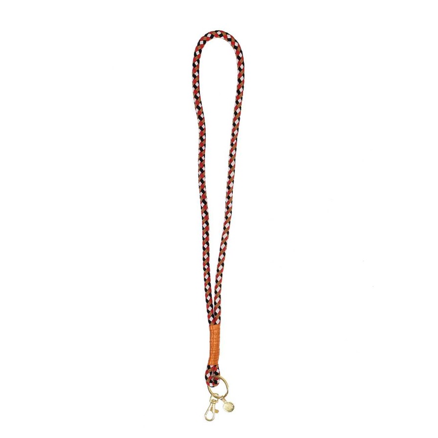 Accessories La Garçonne Accessoires | Lanyard Red Brown Black