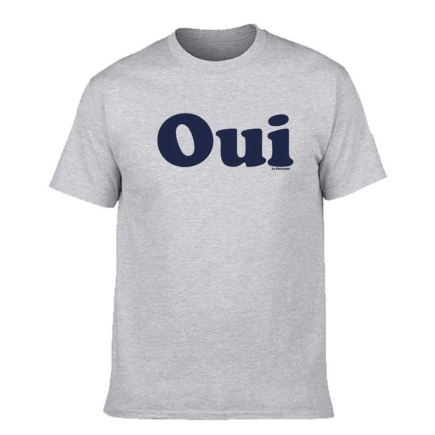 Clothing La Garçonne Vetements | Oui Logo T-Shirt Gray